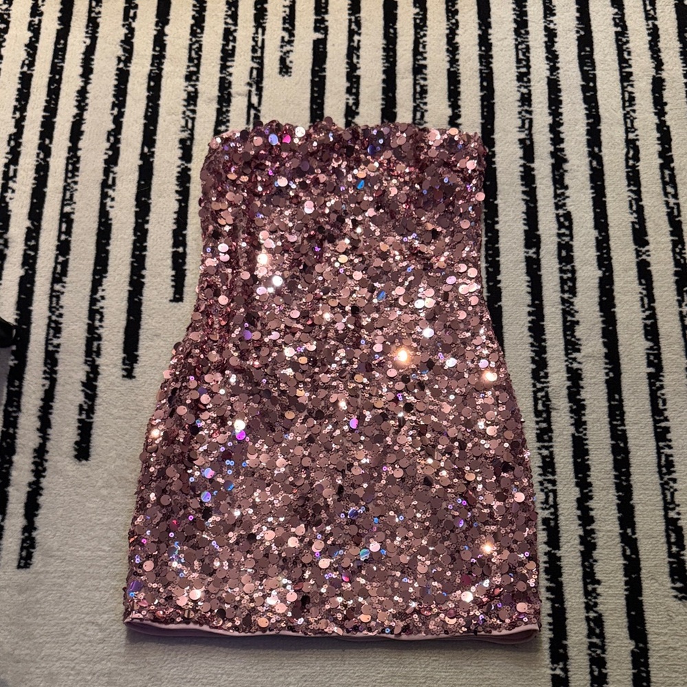 Pink Sequin Mini dress
